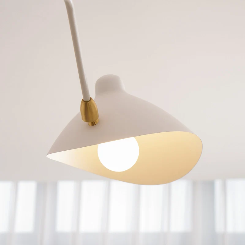 Plafondlamp Spider 3 Armen Mid-Century Modern Messing Verstelbaar Zwart Wit Grote Ruimte Restaurant Loft Stalen Armatuur Geïnspireerd Design | Sansoti