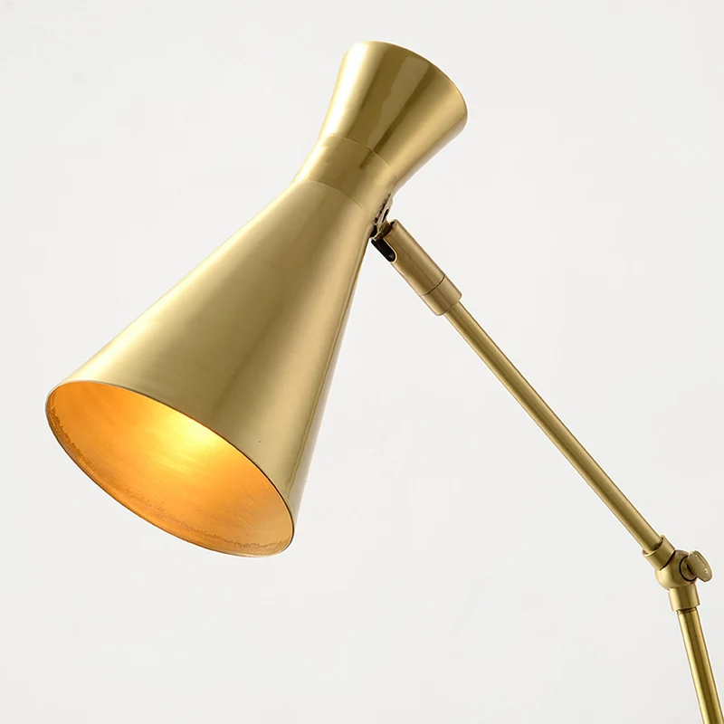 Vloerlamp met Ezelhouder Goudkleurig Frame Marmeren Voet E26/E27 Max 40W Moderne Verlichting voor Kunstwerken en Interieur | Sansoti