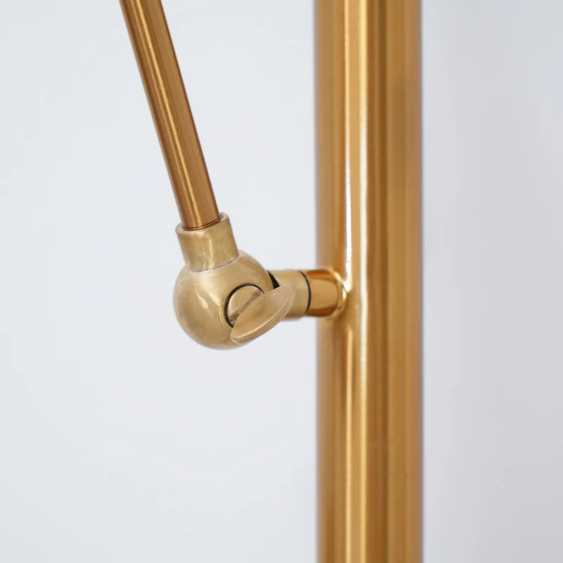 Vloerlamp met Ezelhouder Goudkleurig Frame Marmeren Voet E26/E27 Max 40W Moderne Verlichting voor Kunstwerken en Interieur | Sansoti