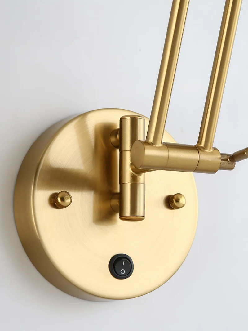 Verstelbare Wandlamp Zwenkarm Industrieel IJzer Modern Design E26/E27 Fitting Muurbediening Leeslamp Slaapkamer | Sansoti