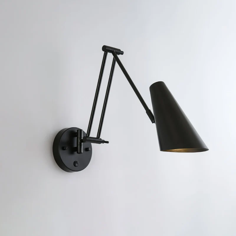 Verstelbare Wandlamp Zwenkarm Industrieel IJzer Modern Design E26/E27 Fitting Muurbediening Leeslamp Slaapkamer | Sansoti