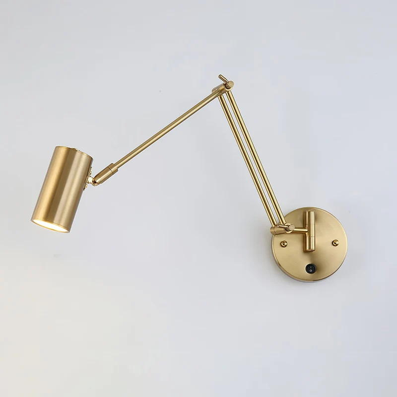 Verstelbare Wandlamp Zwenkarm Industrieel IJzer Modern Design E26/E27 Fitting Muurbediening Leeslamp Slaapkamer | Sansoti