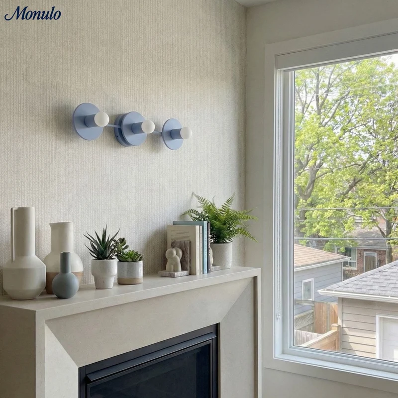 Metalen Wandlamp met Bolvormige Glazen Kappen 3-Lichts Badkamerverlichting Mat Groen | Sansoti