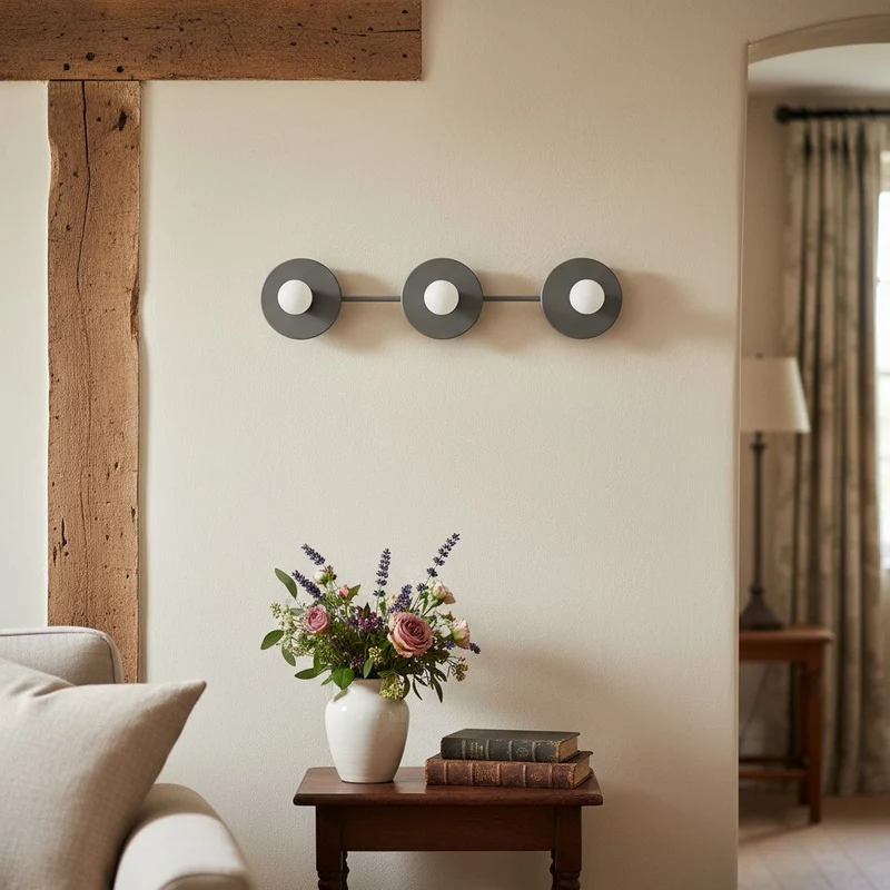 Metalen Wandlamp met Bolvormige Glazen Kappen 3-Lichts Badkamerverlichting Mat Groen | Sansoti