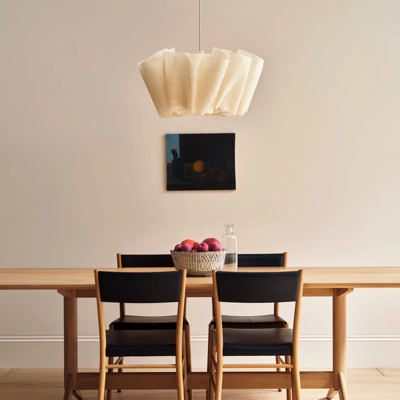 Geplisseerde Stoffen Hanglamp – Minimalistische Scandinavische Verlichting voor Eetkamer & Woonkamer | Sansoti
