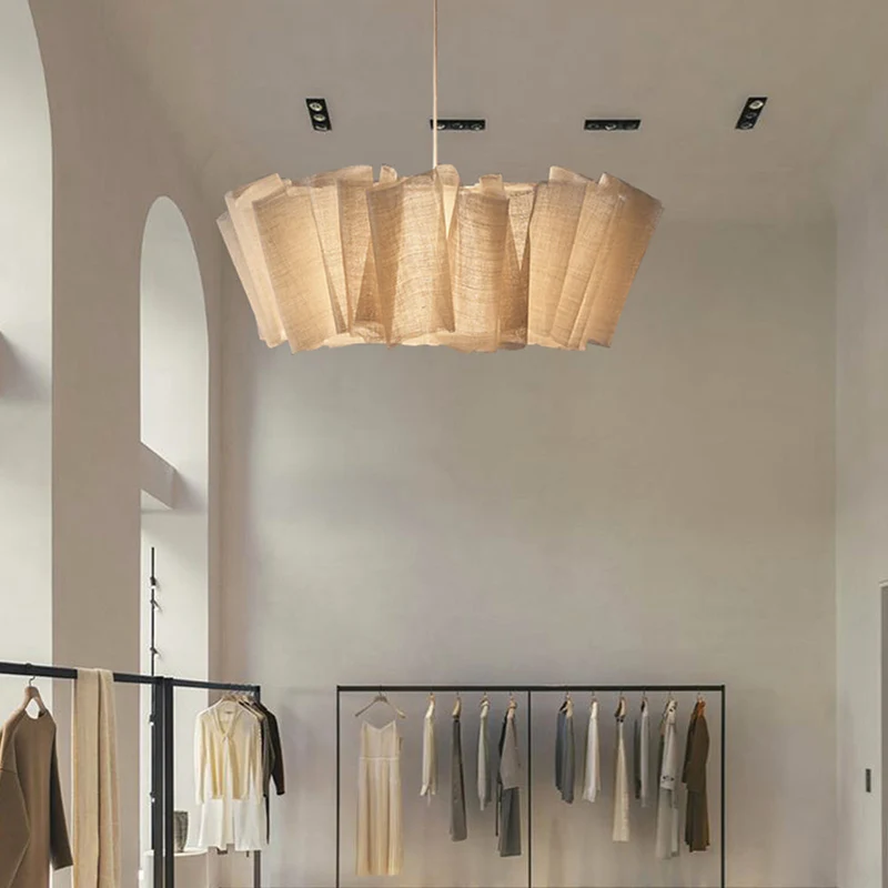 Geplisseerde Stoffen Hanglamp – Minimalistische Scandinavische Verlichting voor Eetkamer & Woonkamer | Sansoti