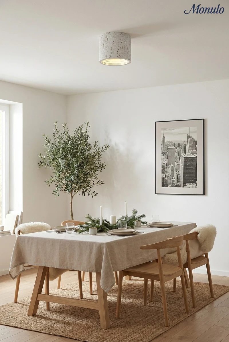 Cilindrische plafondlamp van travertijn – LED verlichting voor moderne interieurs | Sansoti