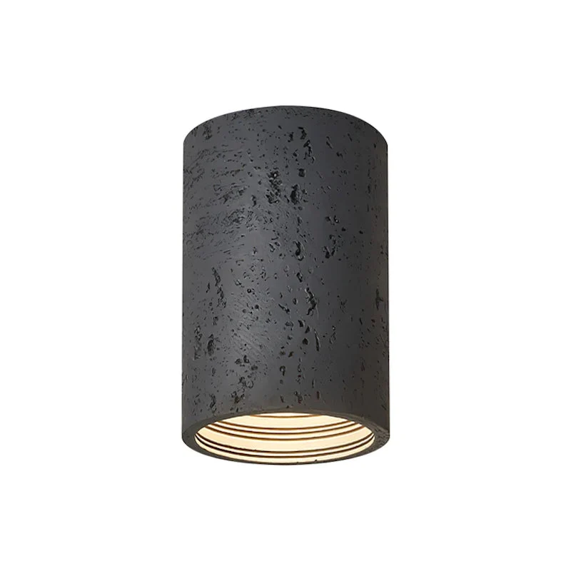 Cilindrische plafondlamp van travertijn – LED verlichting voor moderne interieurs | Sansoti