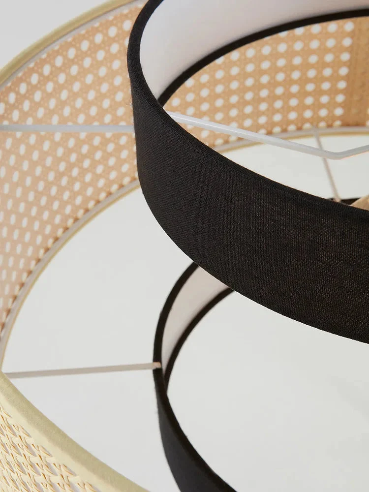 Handgeweven Hennep Hanglamp in Zen-Stijl – Natuurlijk Rotan Tromlamp voor Rustieke Sfeer | Sansoti