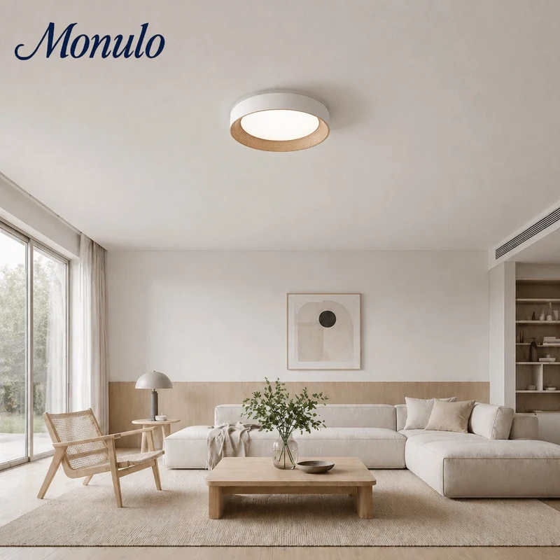 Minimalistische Plafondlamp Rond Laagbouw Slaapkamer Plafondverlichting LED | Sansoti