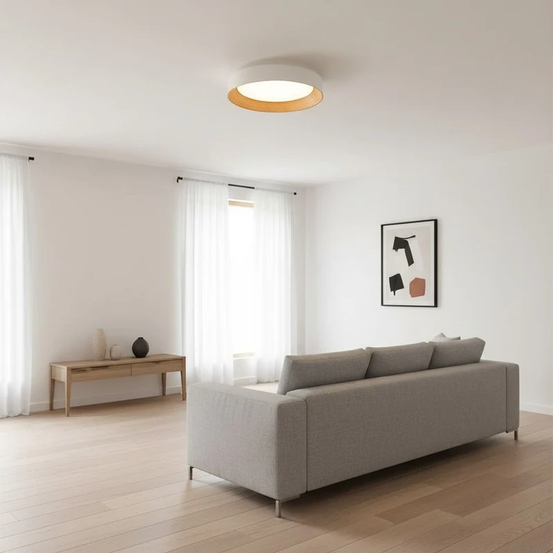 Minimalistische Plafondlamp Rond Laagbouw Slaapkamer Plafondverlichting LED | Sansoti
