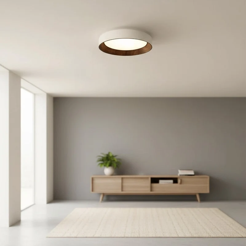 Minimalistische Plafondlamp Rond Laagbouw Slaapkamer Plafondverlichting LED | Sansoti