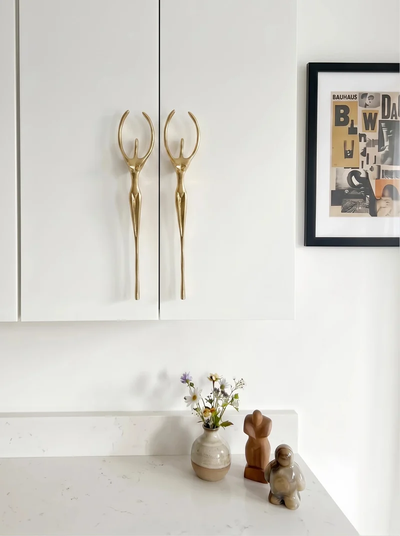 Minimalistische Kastgreep - Messing Zilver Roze - Scandinavisch Design Meubels | Sansoti