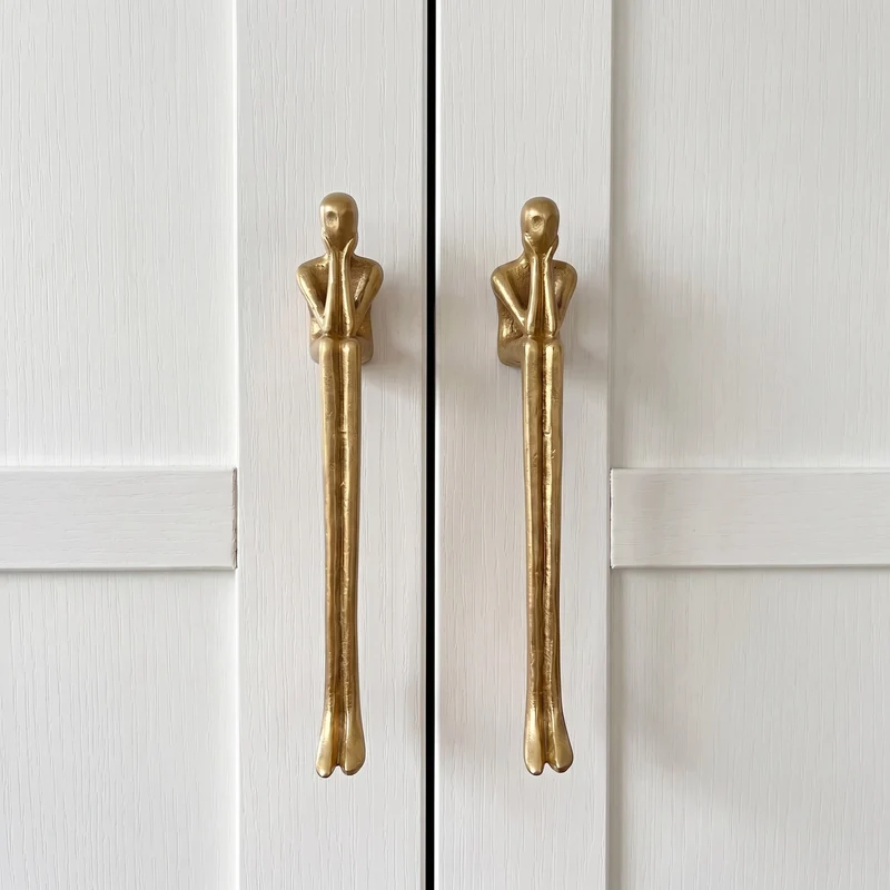 Minimalistische Kastgreep - Messing Zilver Roze - Scandinavisch Design Meubels | Sansoti