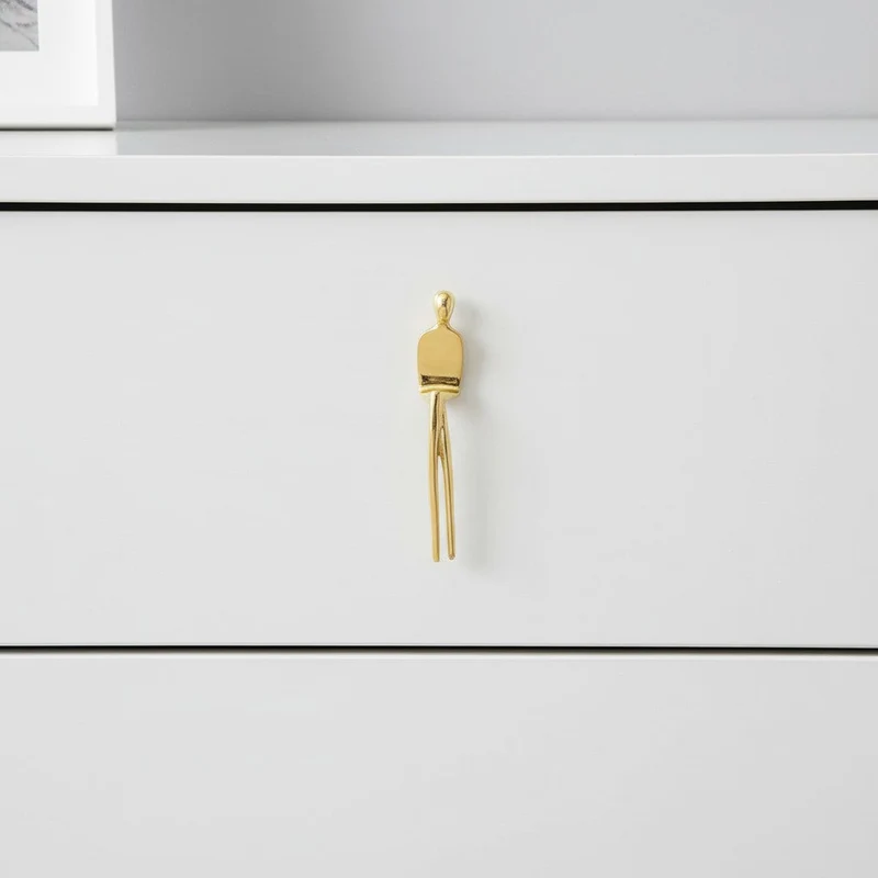 Minimalistische Kastgreep - Messing Zilver Roze - Scandinavisch Design Meubels | Sansoti