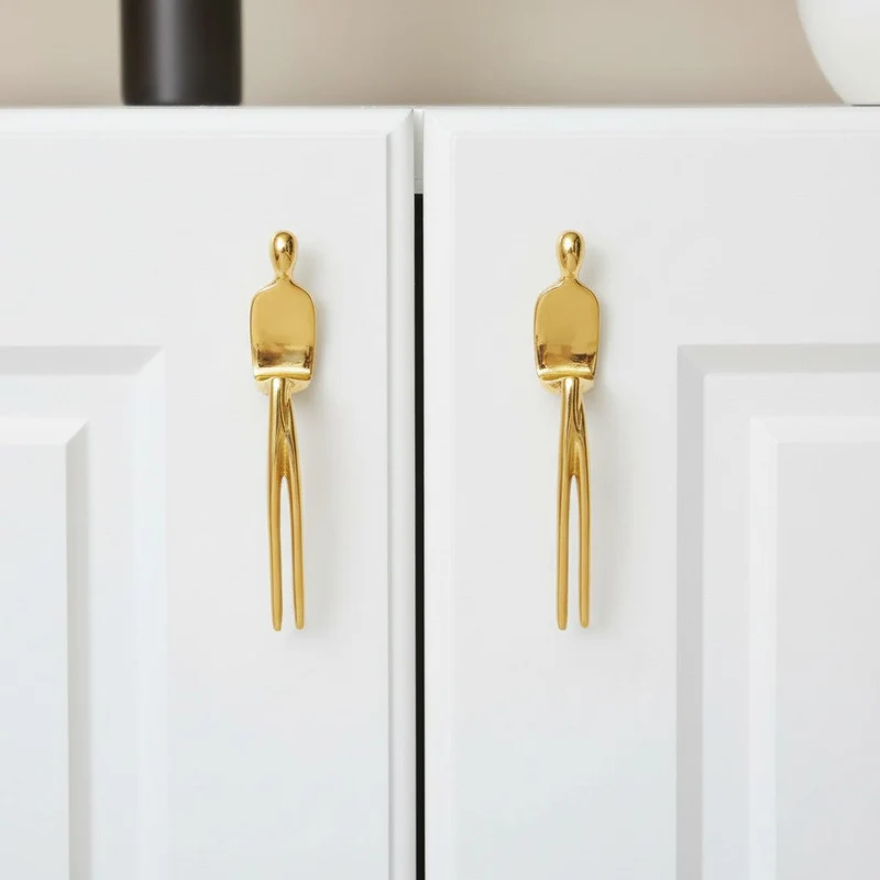 Minimalistische Kastgreep - Messing Zilver Roze - Scandinavisch Design Meubels | Sansoti