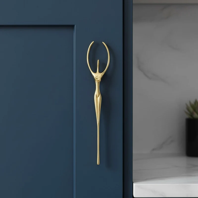 Minimalistische Kastgreep - Messing Zilver Roze - Scandinavisch Design Meubels | Sansoti