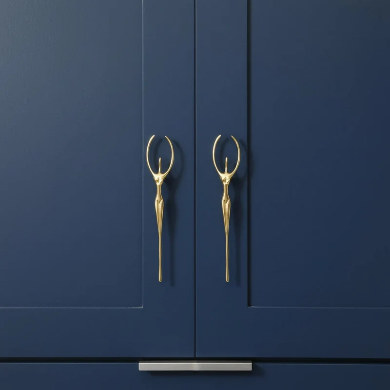 Minimalistische Kastgreep - Messing Zilver Roze - Scandinavisch Design Meubels | Sansoti