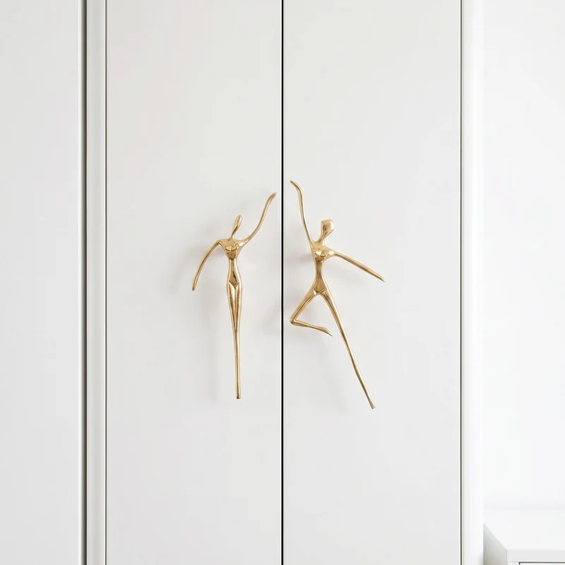 Minimalistische Kastgreep - Messing Zilver Roze - Scandinavisch Design Meubels | Sansoti
