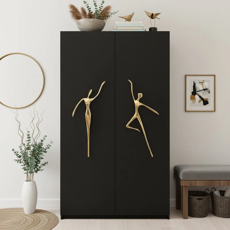 Minimalistische Kastgreep - Messing Zilver Roze - Scandinavisch Design Meubels | Sansoti
