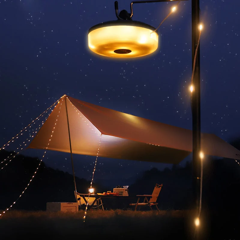 Draagbare Campinglamp met Zonne-energie en Powerbank – Waterdicht LED-Lampje met Lichtslinger voor Outdoor & Camping | Sansoti