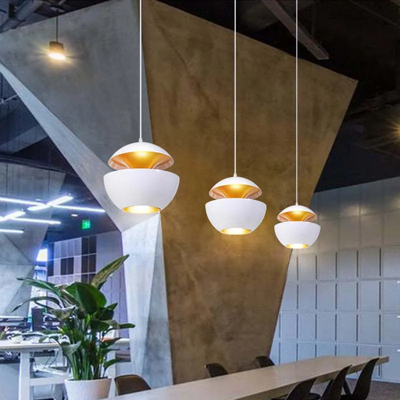 Elegante LED Plafondlamp Zwart-Wit Modern Design Rond Aluminium Eethoek Slaapkamer Woonkamer Warm Dimbaar Licht Scandinavisch Interieur Stijlvol | Sansoti