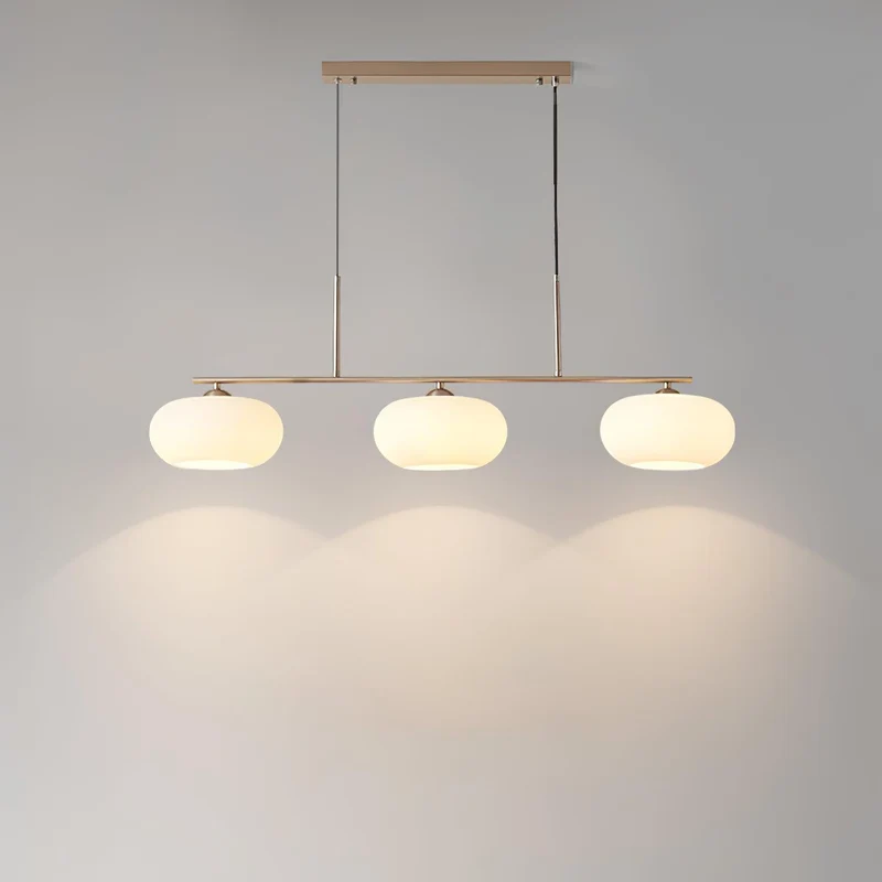 Design Hanglamp met 3 Globe Kapjes - Stijlvolle Eetkamerverlichting voor Tafel en Kookeiland - Verstelbaar 150 cm - Nikkel of Goud - E26/E27 | Sansoti