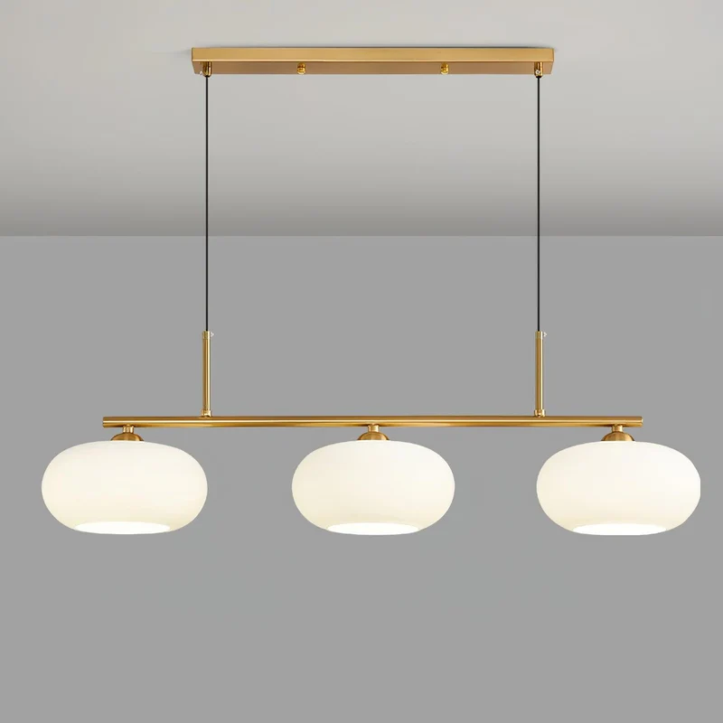 Design Hanglamp met 3 Globe Kapjes - Stijlvolle Eetkamerverlichting voor Tafel en Kookeiland - Verstelbaar 150 cm - Nikkel of Goud - E26/E27 | Sansoti