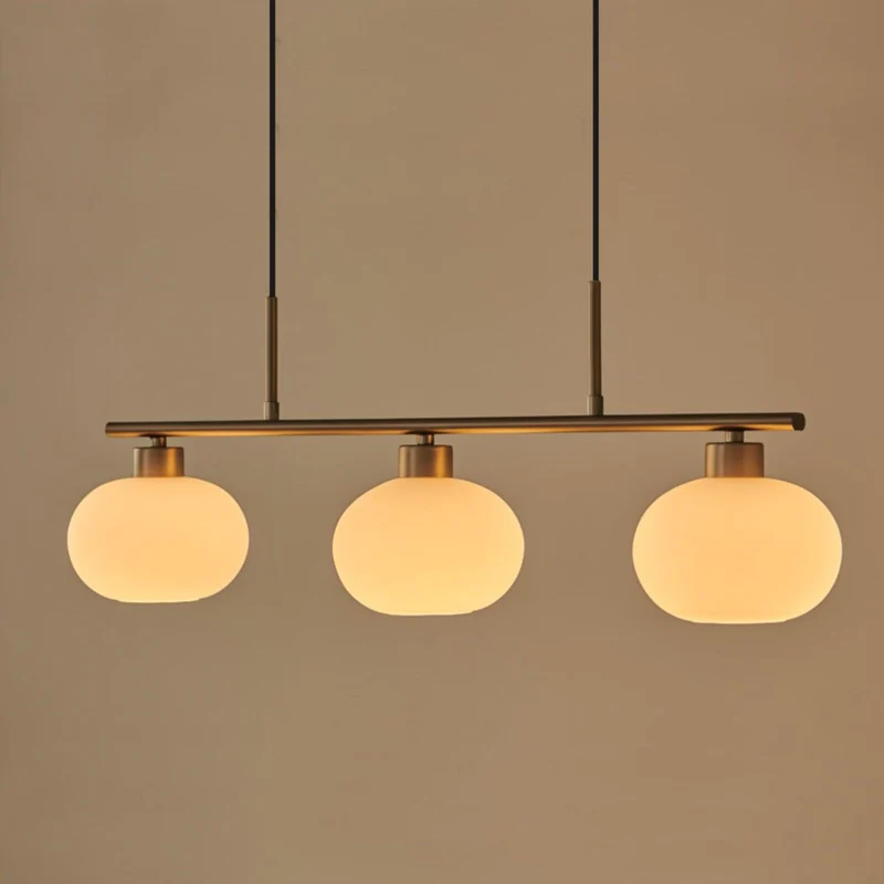 Design Hanglamp met 3 Globe Kapjes - Stijlvolle Eetkamerverlichting voor Tafel en Kookeiland - Verstelbaar 150 cm - Nikkel of Goud - E26/E27 | Sansoti