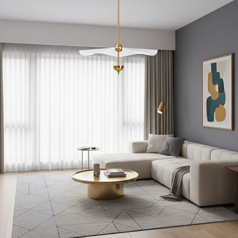 Dubbele Biscuit Hanglamp Wit Goud Rond Opaalwit Acryl Kap Design Verlichting Decoratief voor Woonkamer Eethoek Slaapkamer Modern Scandinavisch Interieur | Sansoti