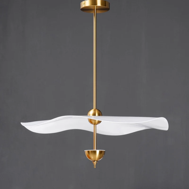 Dubbele Biscuit Hanglamp Wit Goud Rond Opaalwit Acryl Kap Design Verlichting Decoratief voor Woonkamer Eethoek Slaapkamer Modern Scandinavisch Interieur | Sansoti