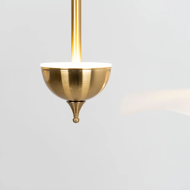 Dubbele Biscuit Hanglamp Wit Goud Rond Opaalwit Acryl Kap Design Verlichting Decoratief voor Woonkamer Eethoek Slaapkamer Modern Scandinavisch Interieur | Sansoti