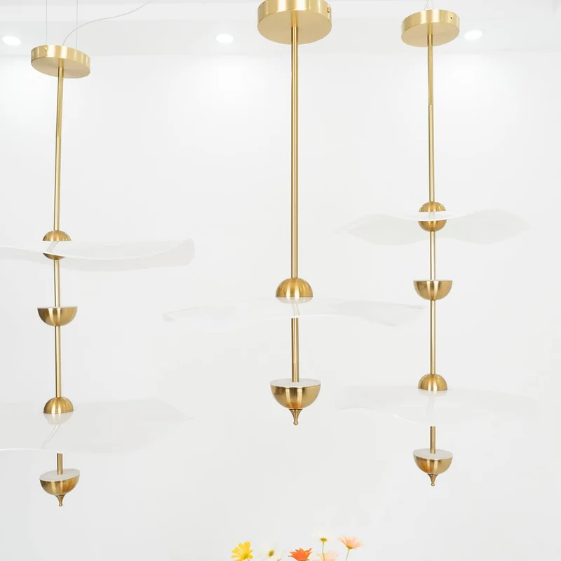 Dubbele Biscuit Hanglamp Wit Goud Rond Opaalwit Acryl Kap Design Verlichting Decoratief voor Woonkamer Eethoek Slaapkamer Modern Scandinavisch Interieur | Sansoti