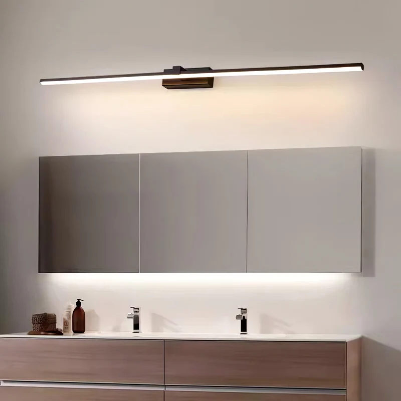 Lineaire Spiegelverlichting Metaal – Geïntegreerde LED Wandlamp in Zwart – 3 Lengtes | Sansoti