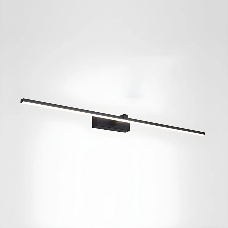 Lineaire Spiegelverlichting Metaal – Geïntegreerde LED Wandlamp in Zwart – 3 Lengtes | Sansoti