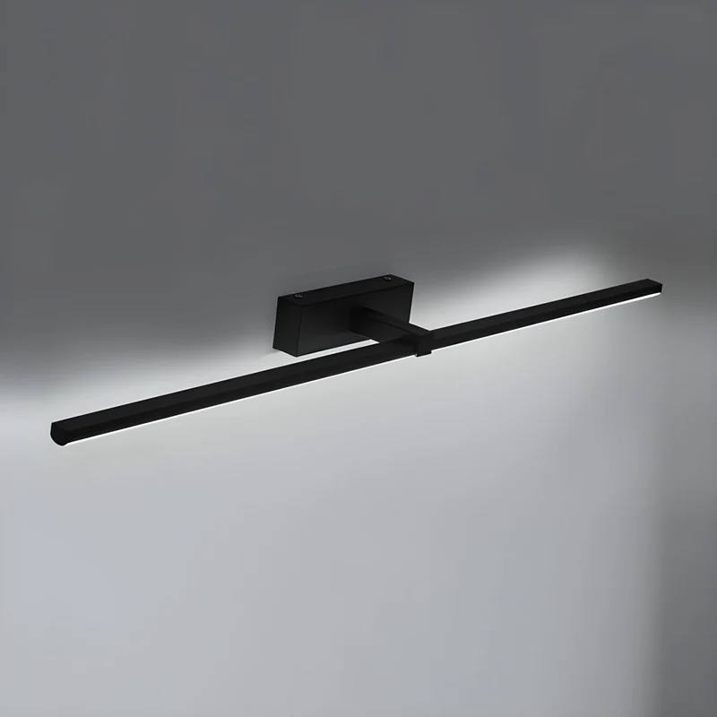 Lineaire Spiegelverlichting Metaal – Geïntegreerde LED Wandlamp in Zwart – 3 Lengtes | Sansoti