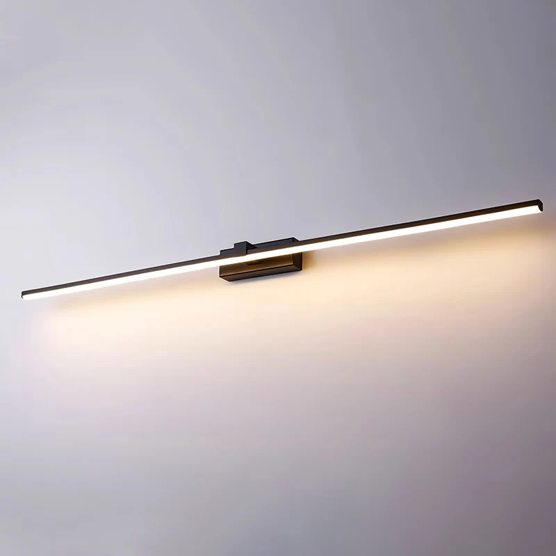 Lineaire Spiegelverlichting Metaal – Geïntegreerde LED Wandlamp in Zwart – 3 Lengtes | Sansoti