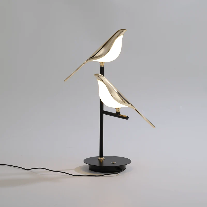 Gouden Vogel Tafellamp LED Scandinavisch Design Warm Wit Sfeerverlichting Woonkamer Slaapkamer Decoratief | Sansoti