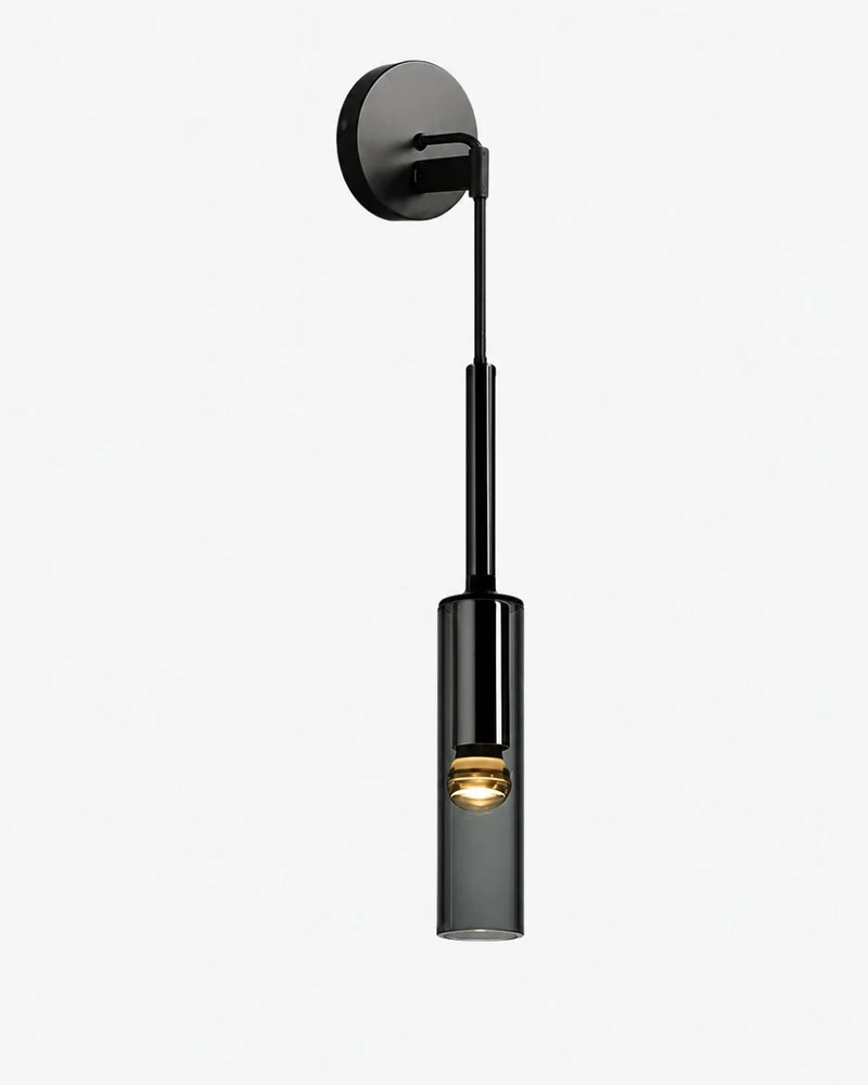 Gerookte Glazen Hanglamp met Minimalistische Metalen Structuur – Moderne Sfeerverlichting voor Eetkamer, Slaapkamer en Woonkamer | Sansoti