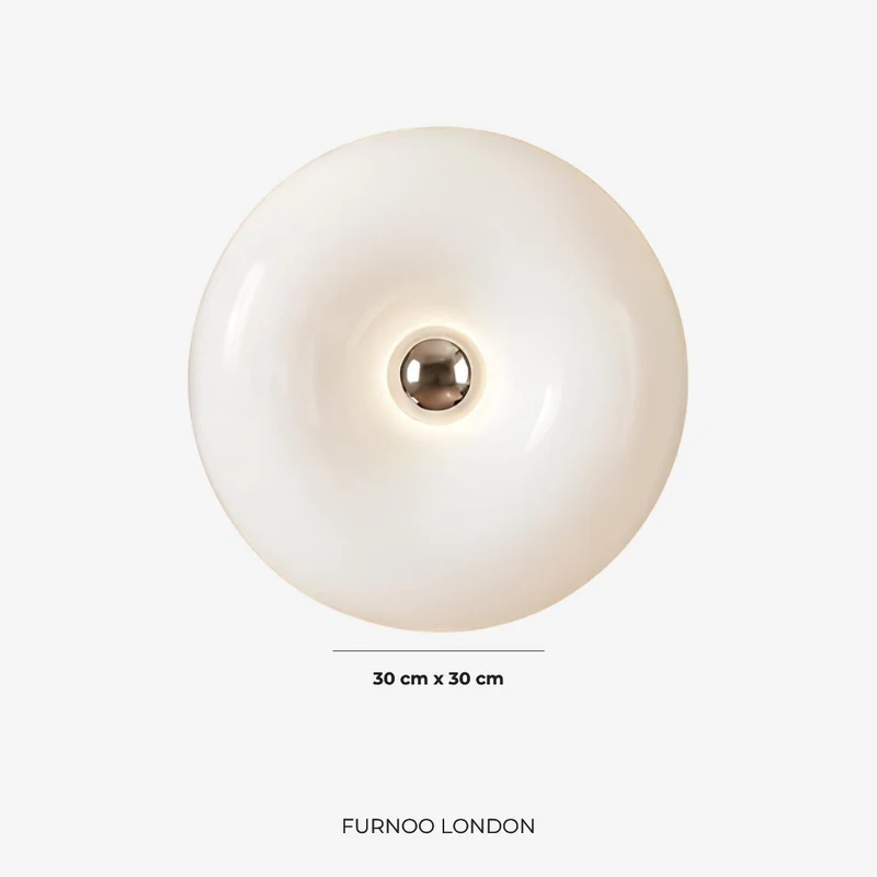 NARA Sculptural Donut Lamp met 3 Kleurtemperaturen – Dimbare Glazen Tafellamp Bauhaus Design Touch Control Wandmonteerbaar Ambient Lighting | Sansoti