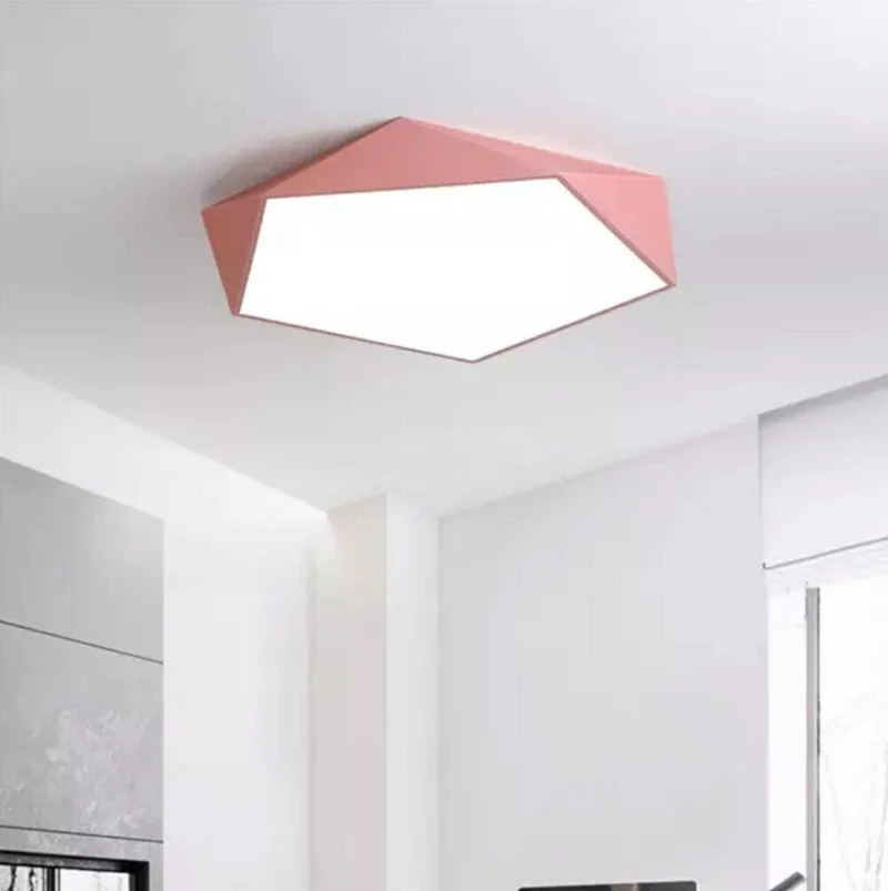 Moderne Geometrische LED-Plafondlamp – Scandinavisch Design in Meerdere Kleuren en Maten | Sansoti