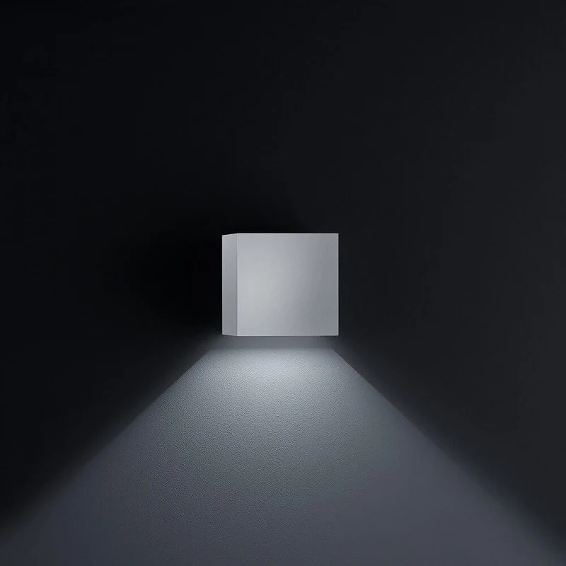 LED Außen-Wandleuchte Siri 44 - L IP54 Silbergrau