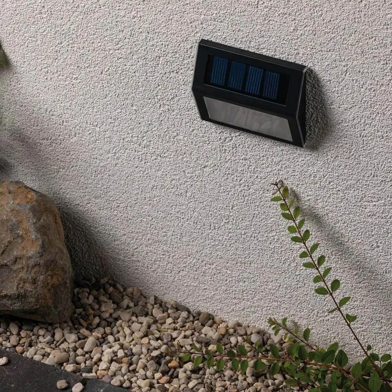 LED Solar Stufen Wand- & Treppenleuchte IP44 3000K Anthrazit