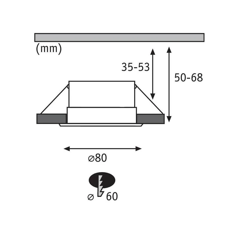 LED Einbauleuchten-Set Calla IP65 rund starr Weiß