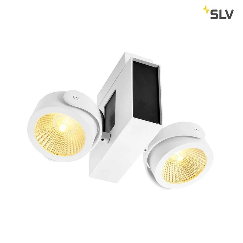 Tec Kalu LED Aufbauleuchte Double Weiß, Schwarz