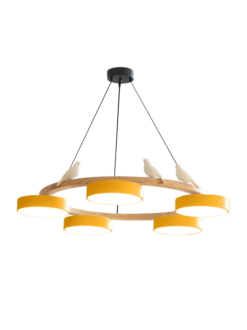 Decoratieve Vogelkroonluchter met Gekleurde Cirkels voor Eetkamer en Woonkamer | Sansoti