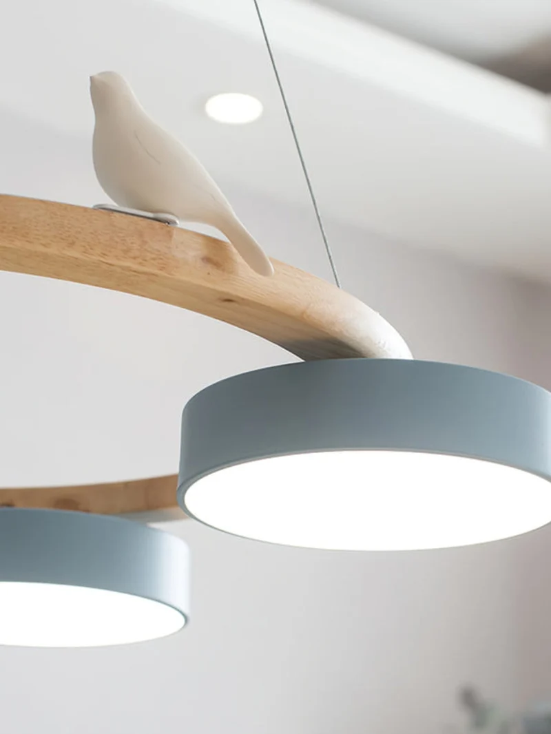 Decoratieve Vogelkroonluchter met Gekleurde Cirkels voor Eetkamer en Woonkamer | Sansoti