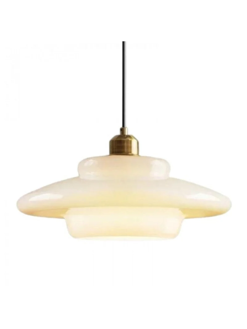 Glazen Hanglamp met Gelaagd Design – Melkwit Matglas voor Eetkamer en Woonkamer | Sansoti