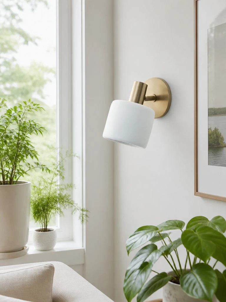 Keramische Ronde Wandlamp Wit Minimalistisch Flush Mount Verlichting voor Hal en Gang | Sansoti