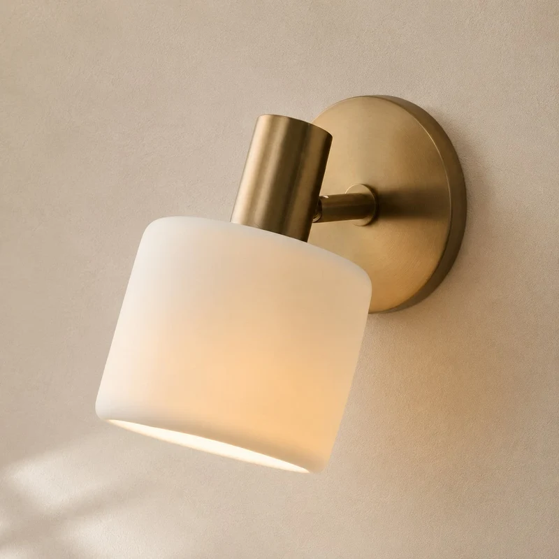Keramische Ronde Wandlamp Wit Minimalistisch Flush Mount Verlichting voor Hal en Gang | Sansoti